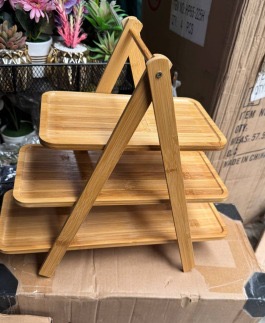 3–tier Bamboo ladder tray