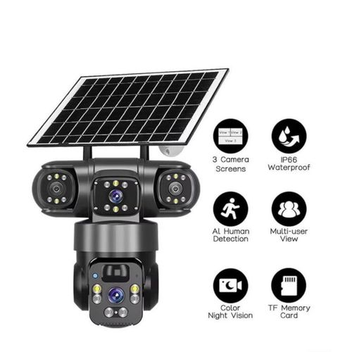 Intelligent Solar PTZ Camera( Triple 