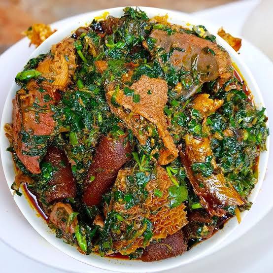 Afang soup with 2 beef 