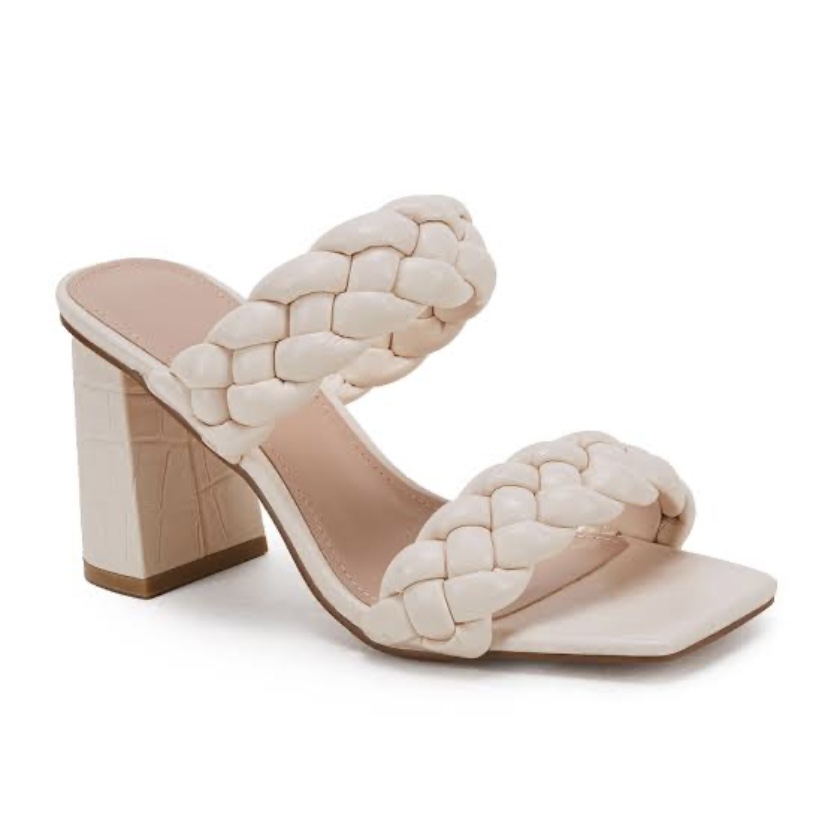 Oshara double braided block heel sand
