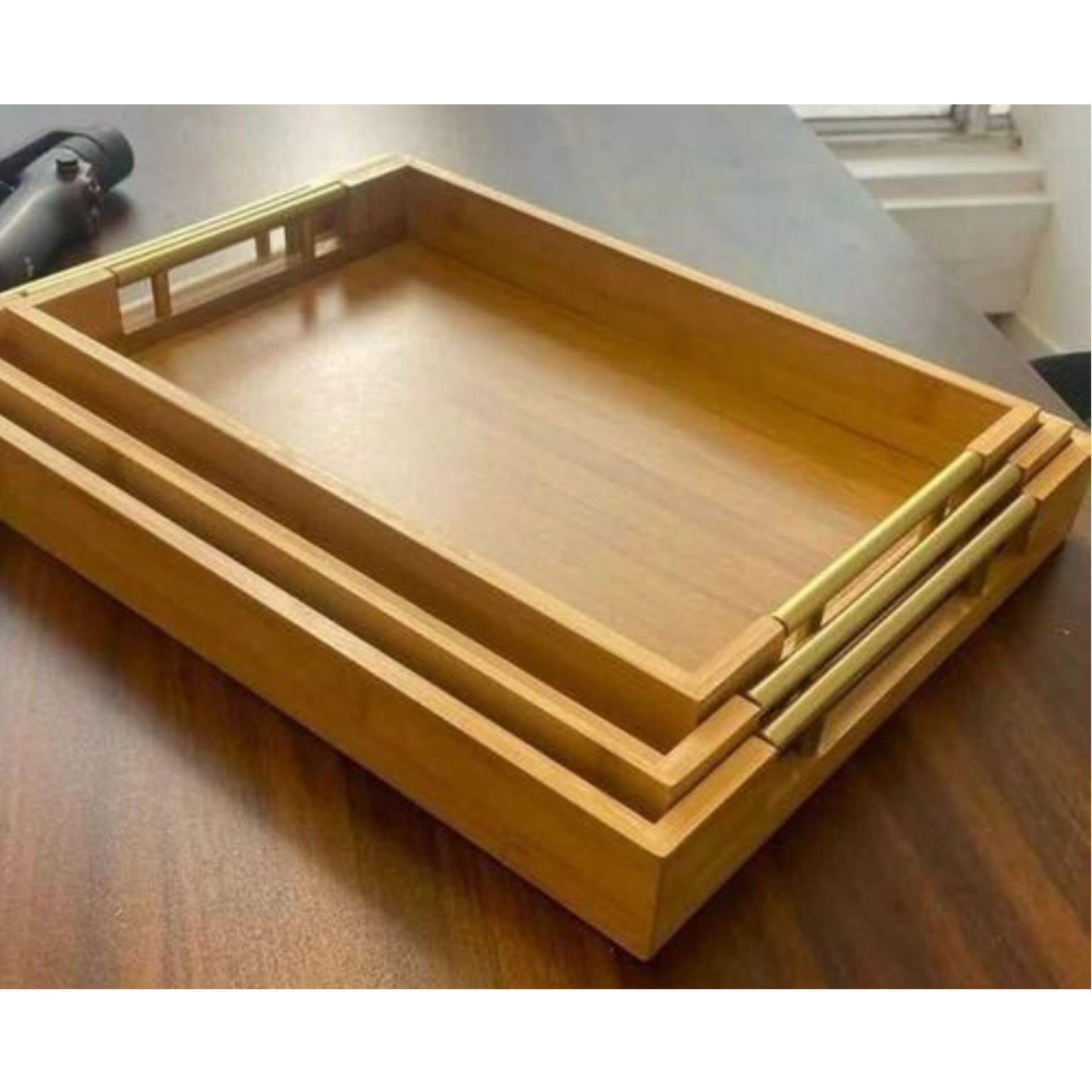 Luxury Polished 3 In 1 Marble Bamboo 