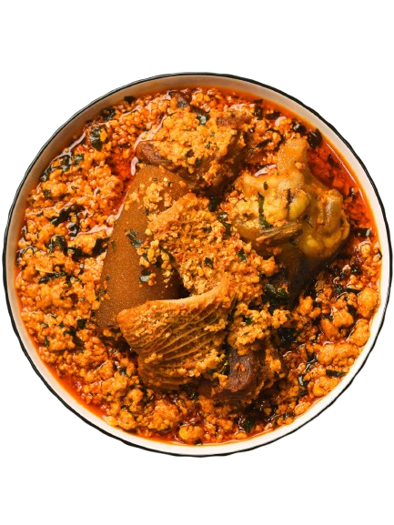 Egusi soup with  2 goat meat 